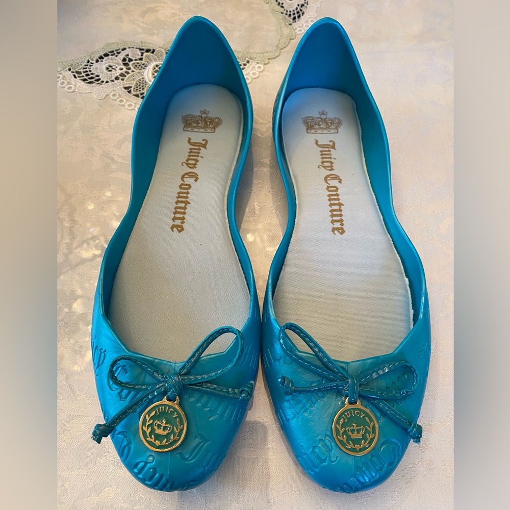 Juicy Couture Teal/Turquoise flat size 6